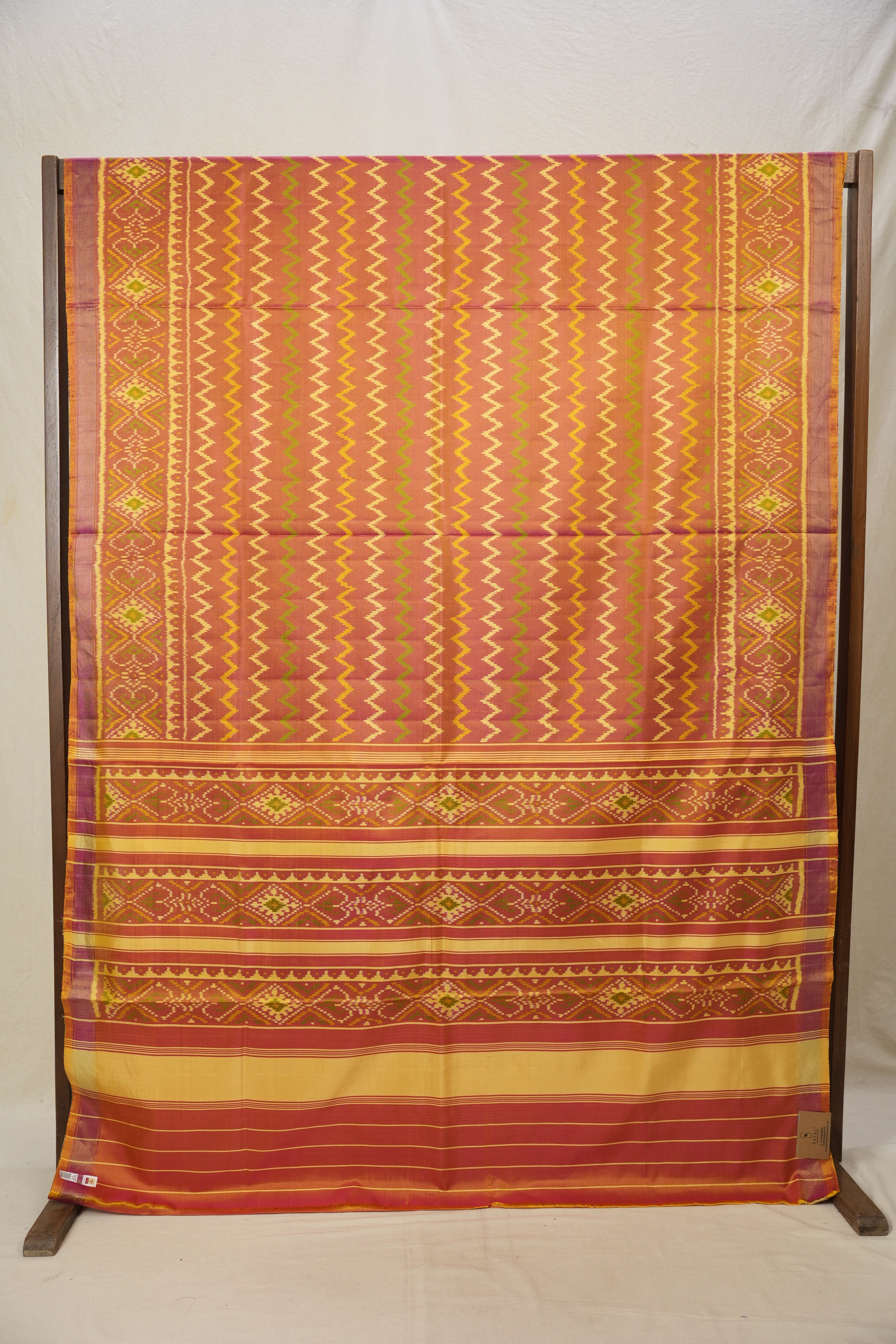 Two Tone Pink Rajkot Patola Silk Saree - SRTTPRPSS509