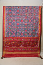 Sky Blue Rajkot Patola Silk Saree - SRSBRPSS560