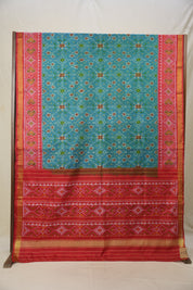 Aqua Blue Rajkot Patola Silk Saree - SRABRPSS561