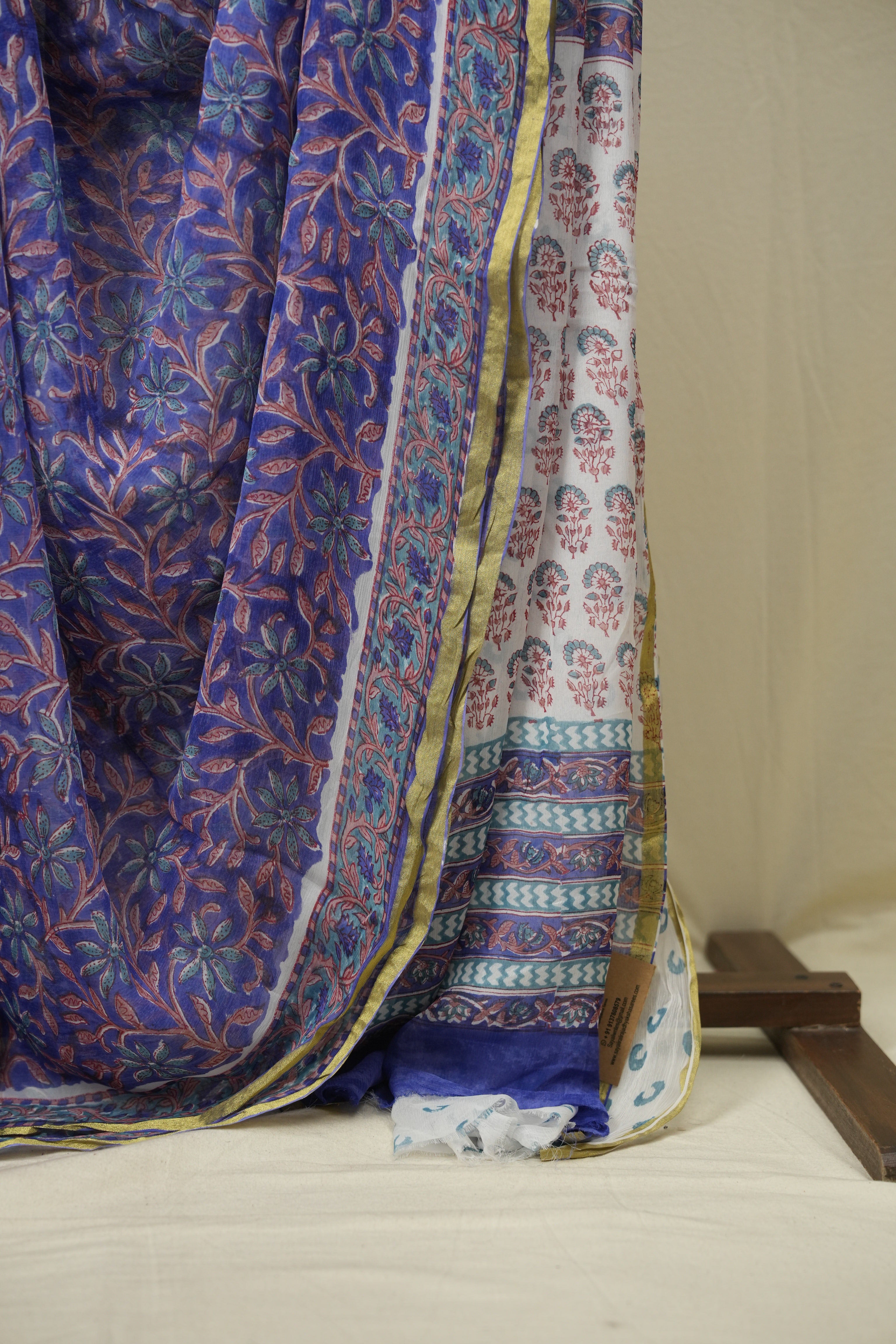 Blue HBP Georgette Saree - SRBHGS61
