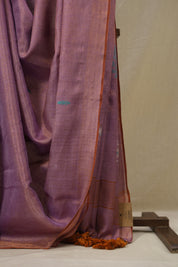 Pink Tissue Linen Jamdani Saree - SRPTLJS185