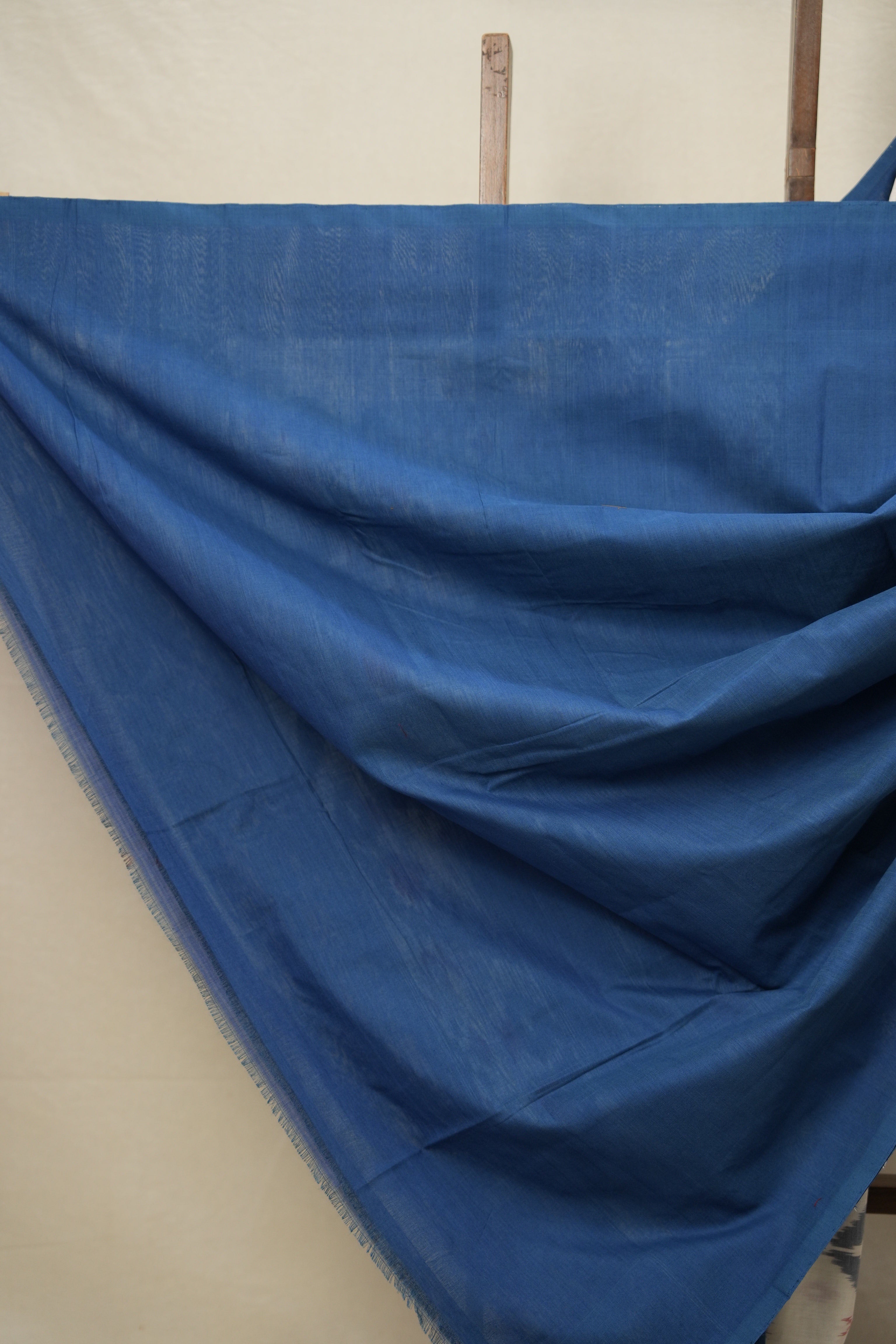 Teal White Pochampalli Cotton Ikat Saree - SRTWPCIS608