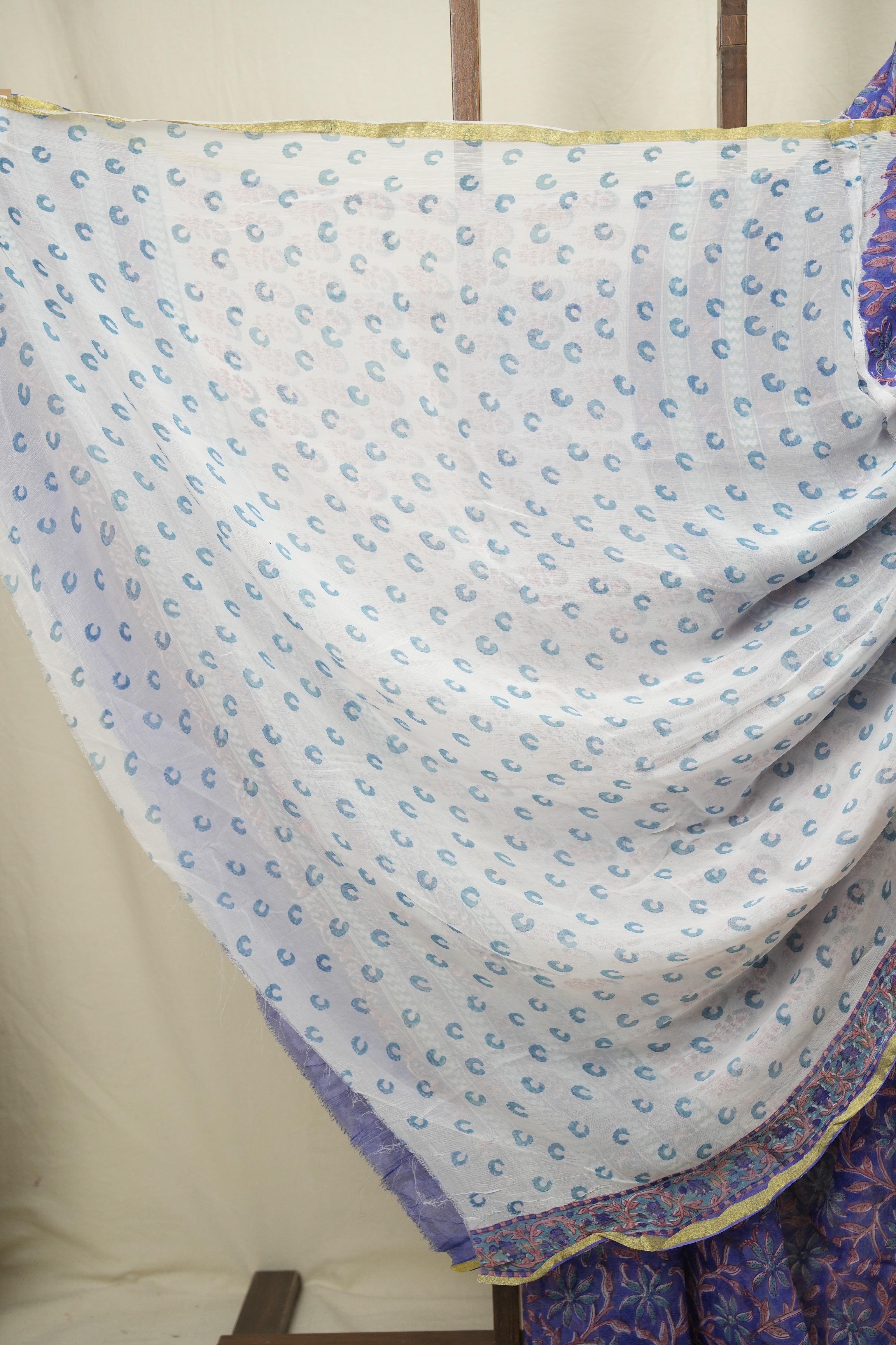 Blue HBP Georgette Saree - SRBHGS61