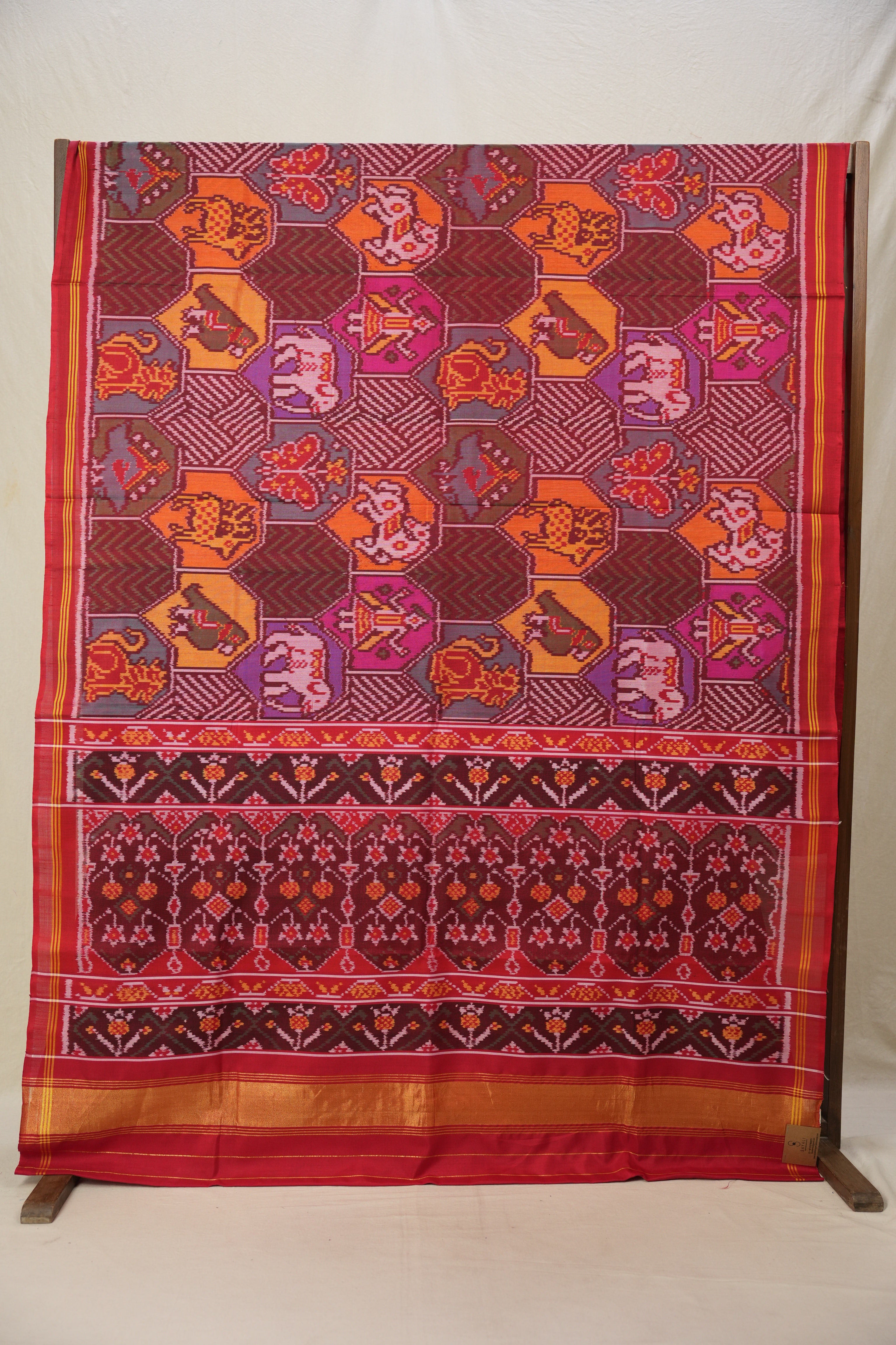 Multicolour Rajkot Patola Silk Saree - SRMRPSS553