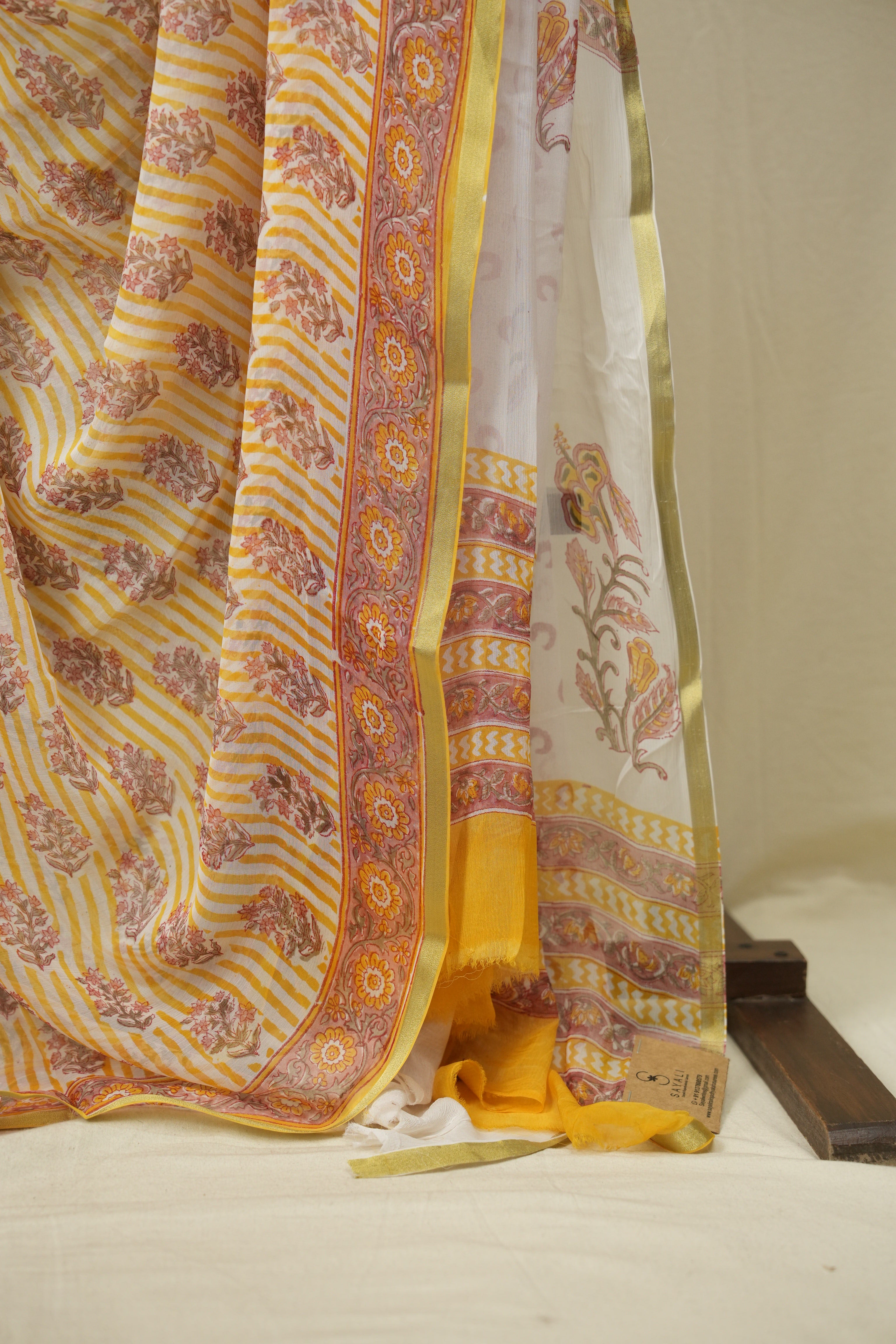Yellow HBP Georgette Saree - SRYHGS63