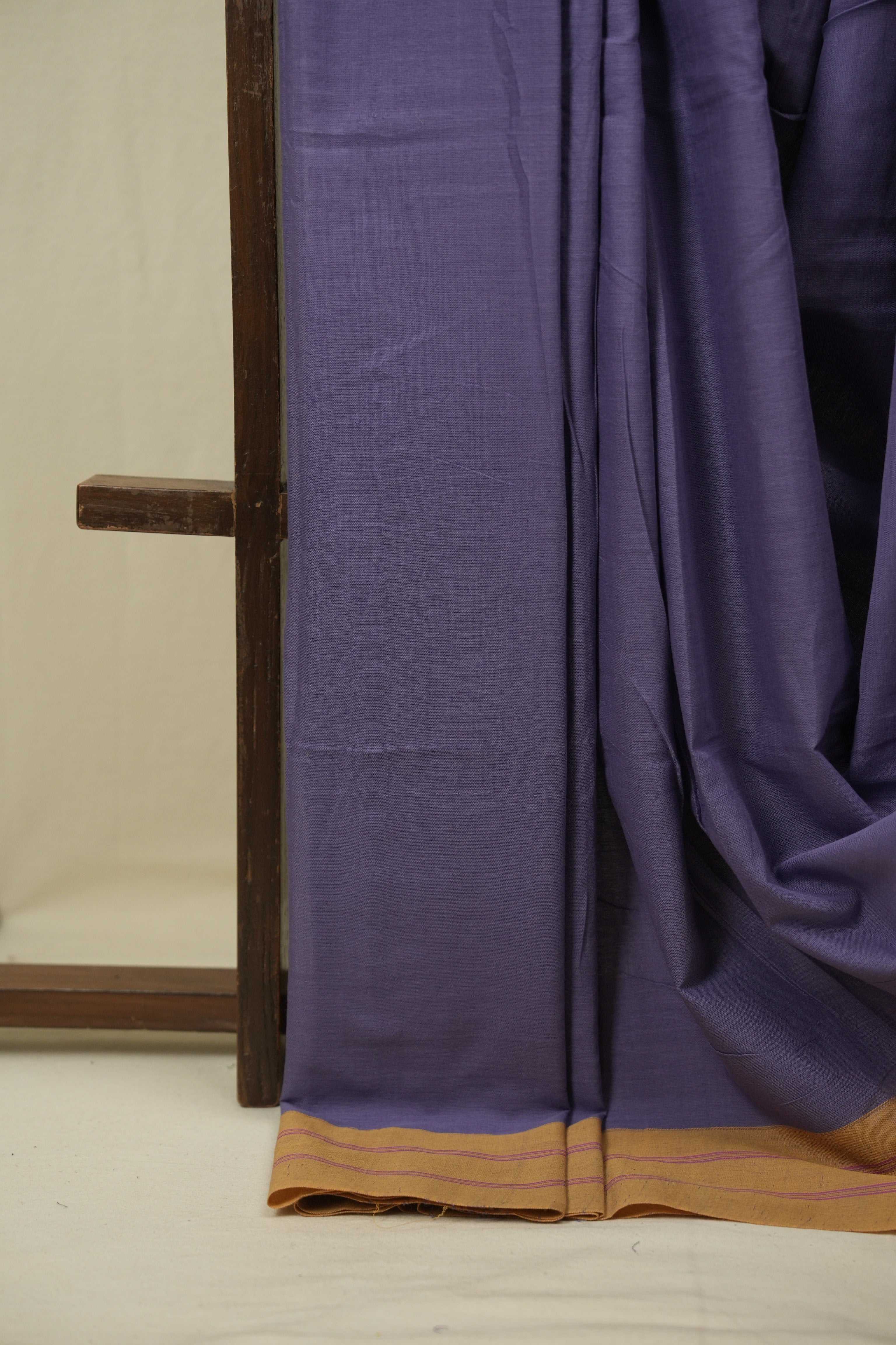 Purple Cotton IIkal Saree - SRPCIS1115