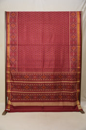 Dark Maroon Rajkot Patola Silk Saree - SRDMRPSS514