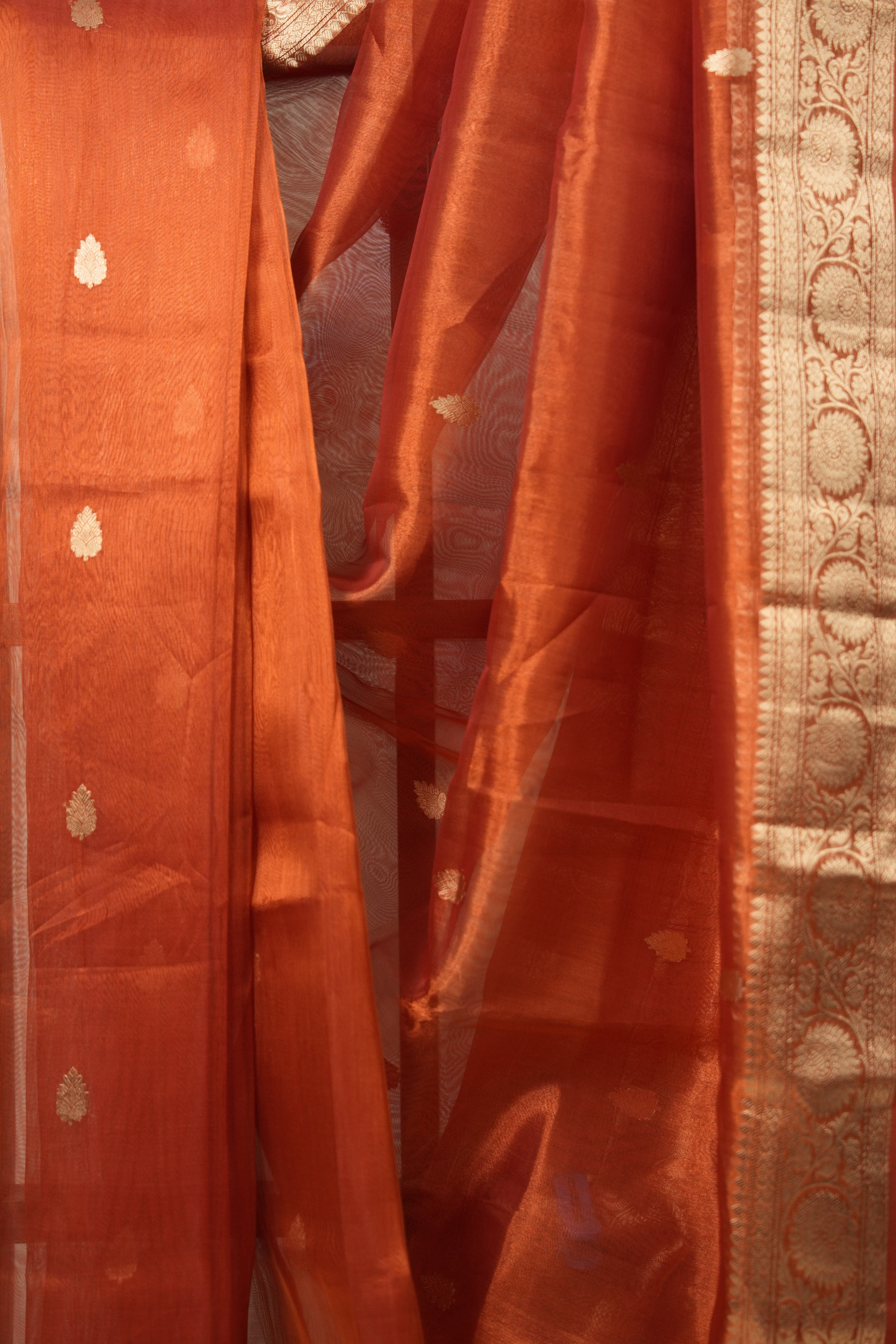 Copper Tissue Banarasi Silk Saree - SRCTBSS44