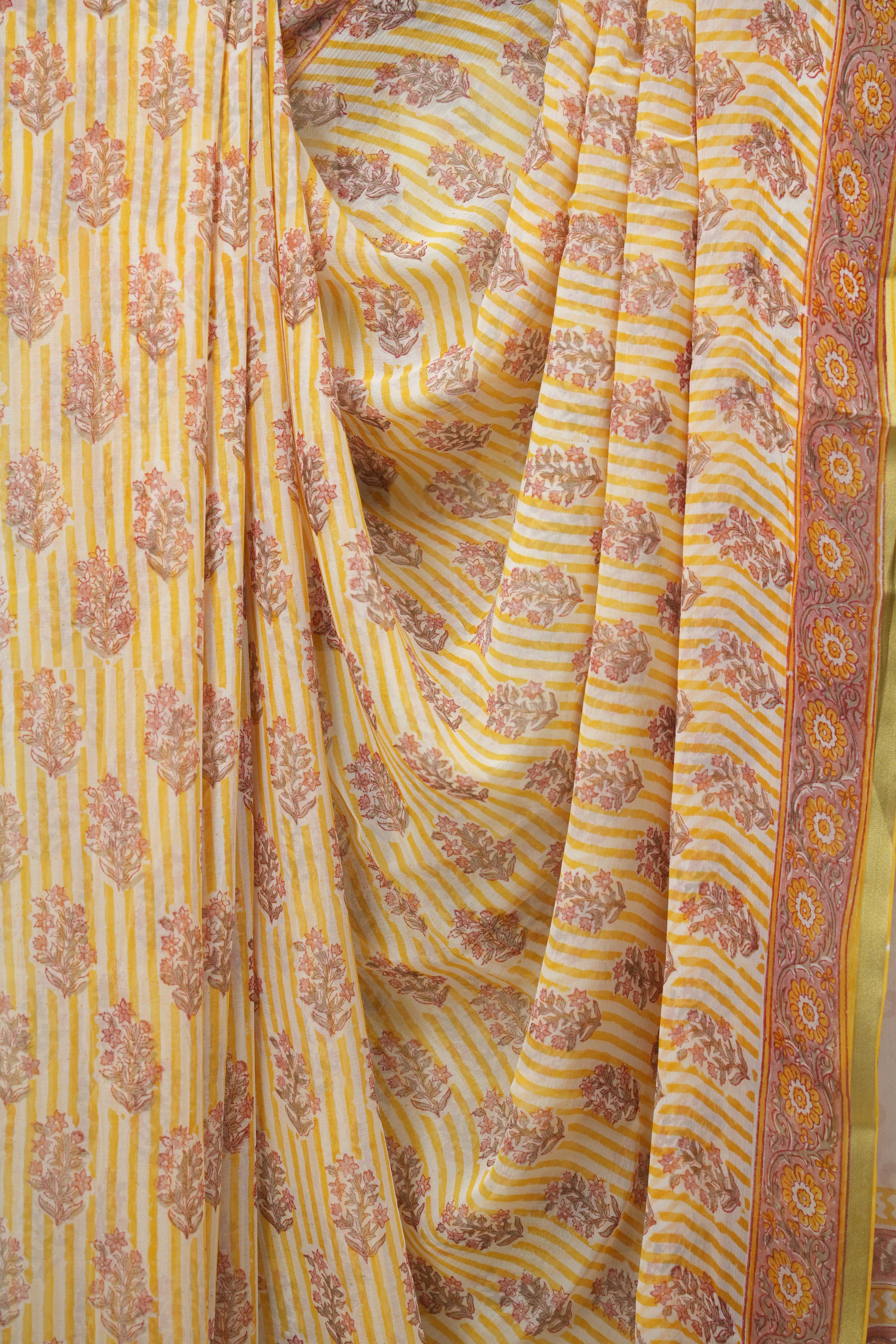 Yellow HBP Georgette Saree - SRYHGS63