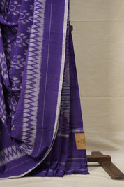 Purple Pochampalli Cotton Ikat Saree - SRPPCIS606