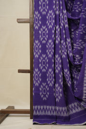 Purple Pochampalli Cotton Ikat Saree - SRPPCIS606