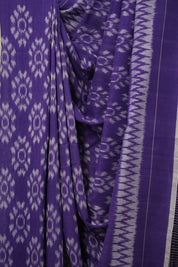 Purple Pochampalli Cotton Ikat Saree - SRPPCIS606