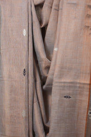 Orange Tissue Linen Jamdani Saree - SROTLJS178