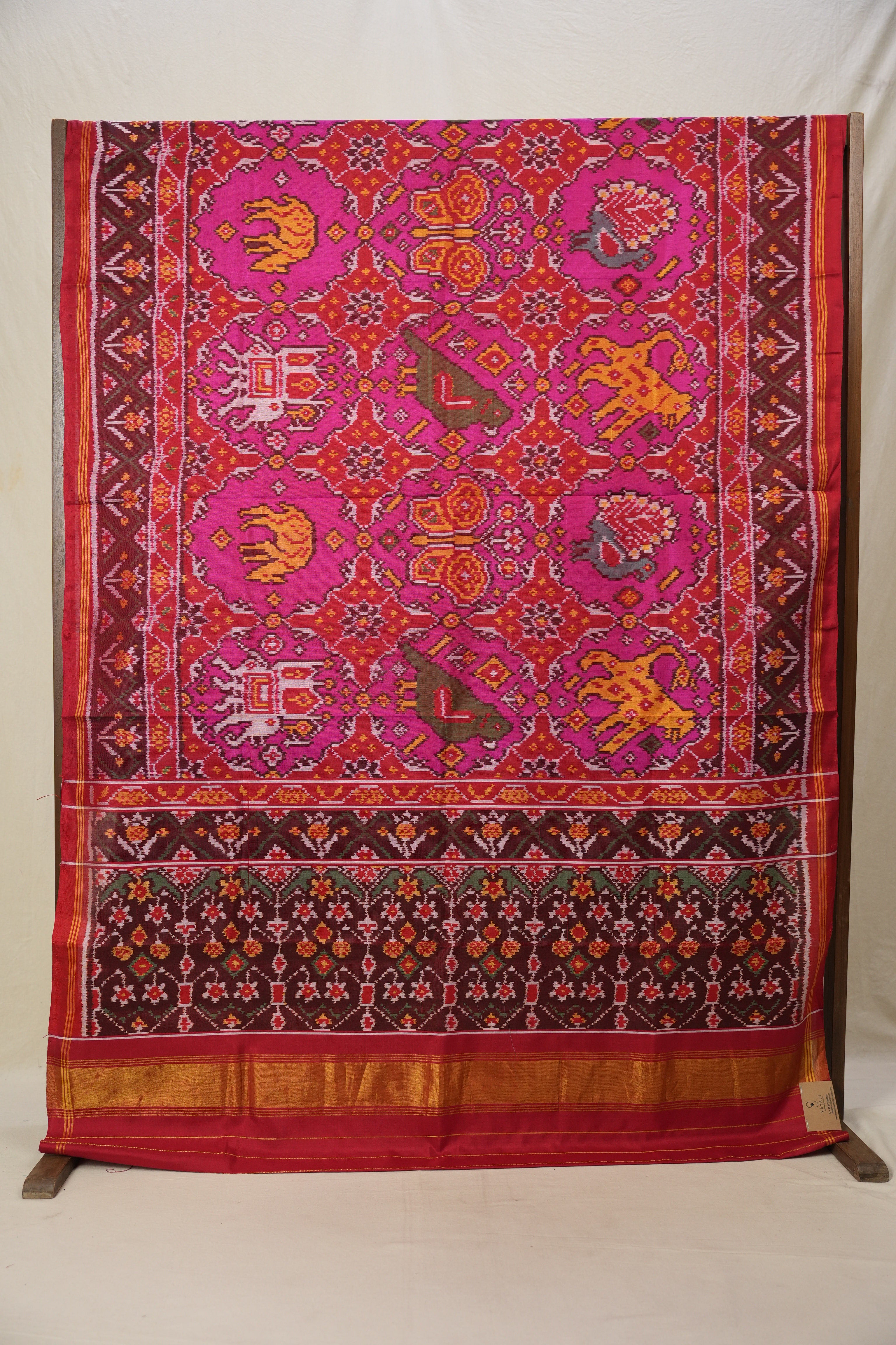 Pink Red Rajkot Patola Silk Saree - SRPRRPSS548