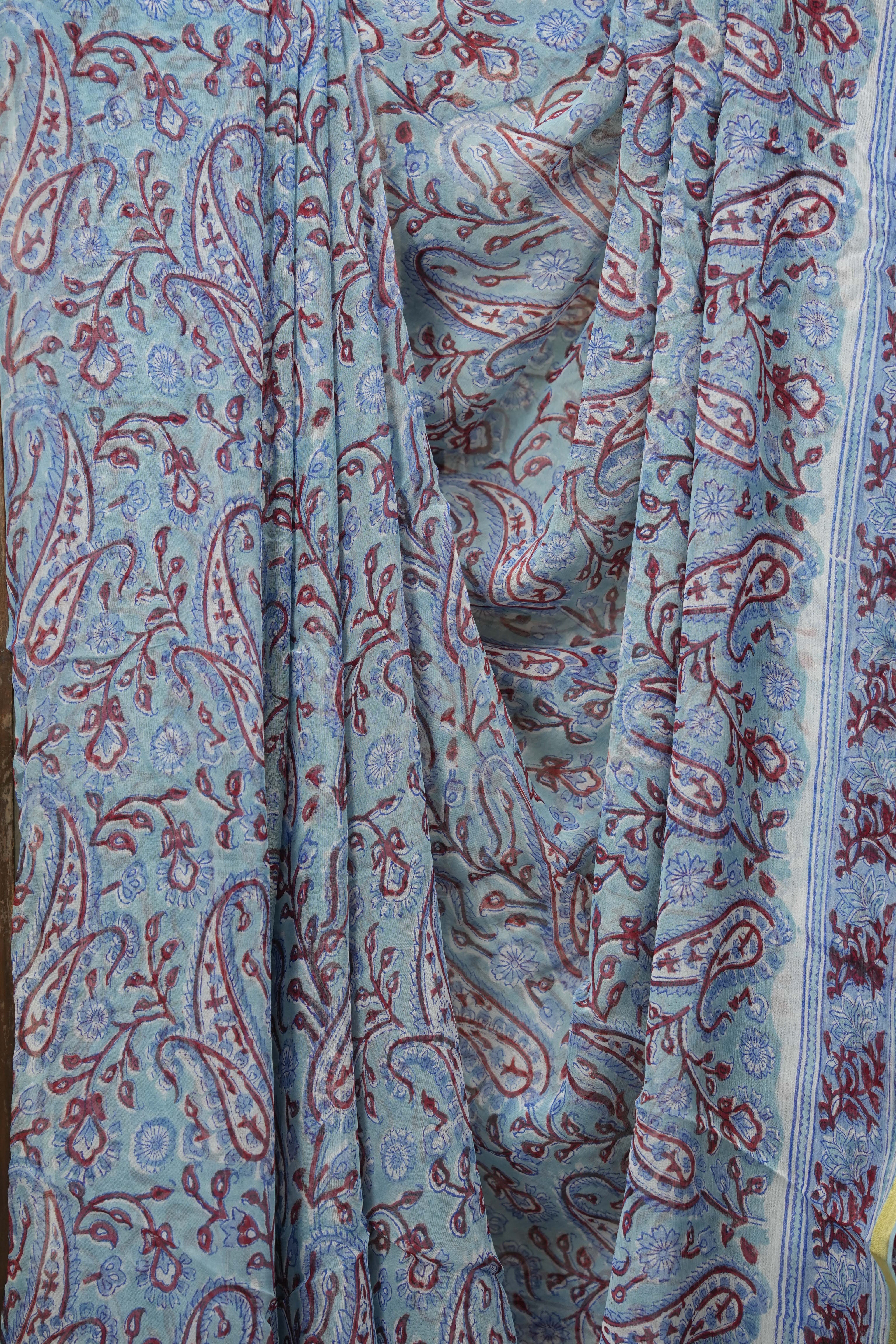 Sky Blue HBP Georgette Saree - SRSBHGS53