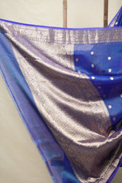 Blue Tissue Banarasi Silk Saree - SRBTBSS43