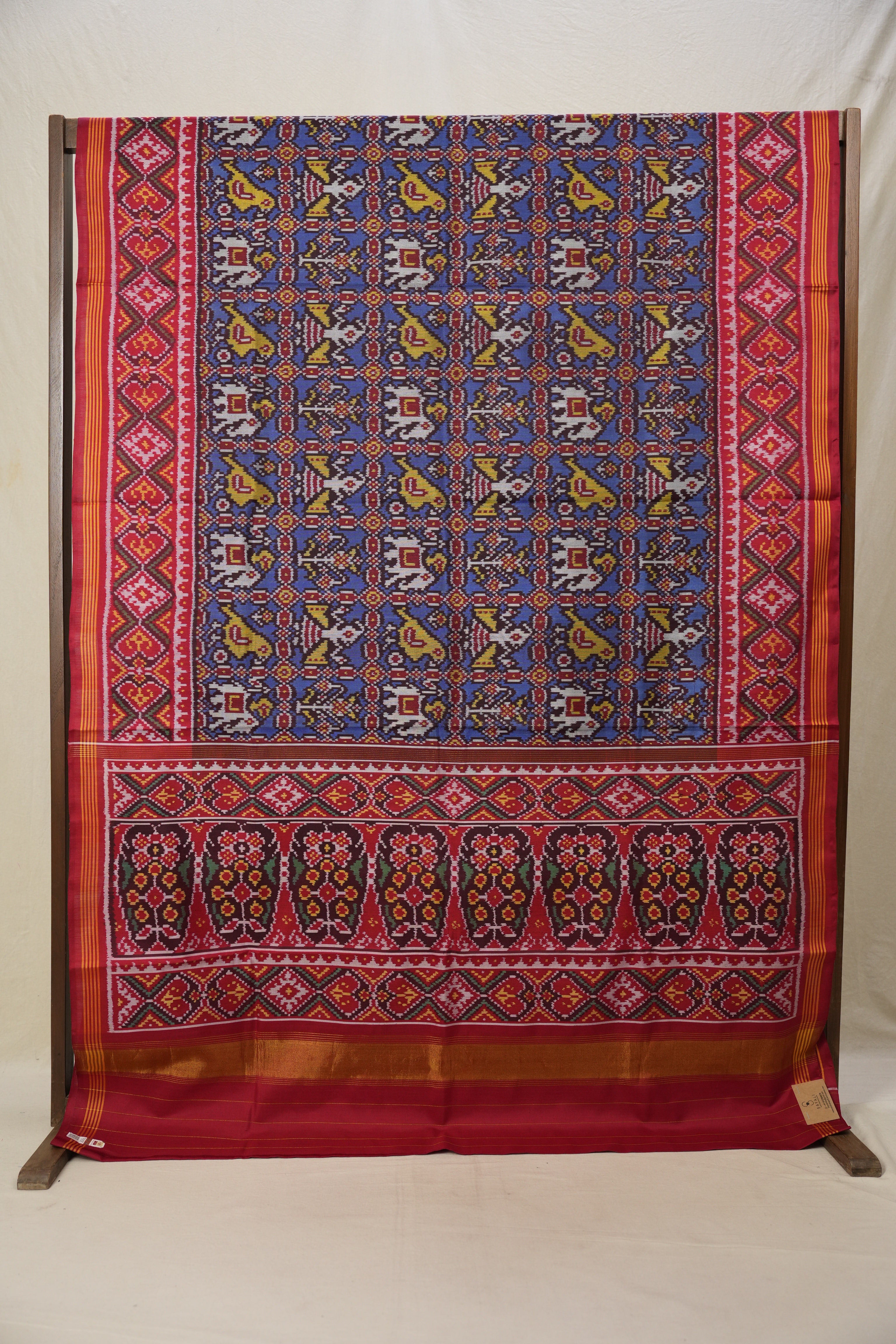 Blue Rajkot Patola Silk Saree - SRBRPSS389