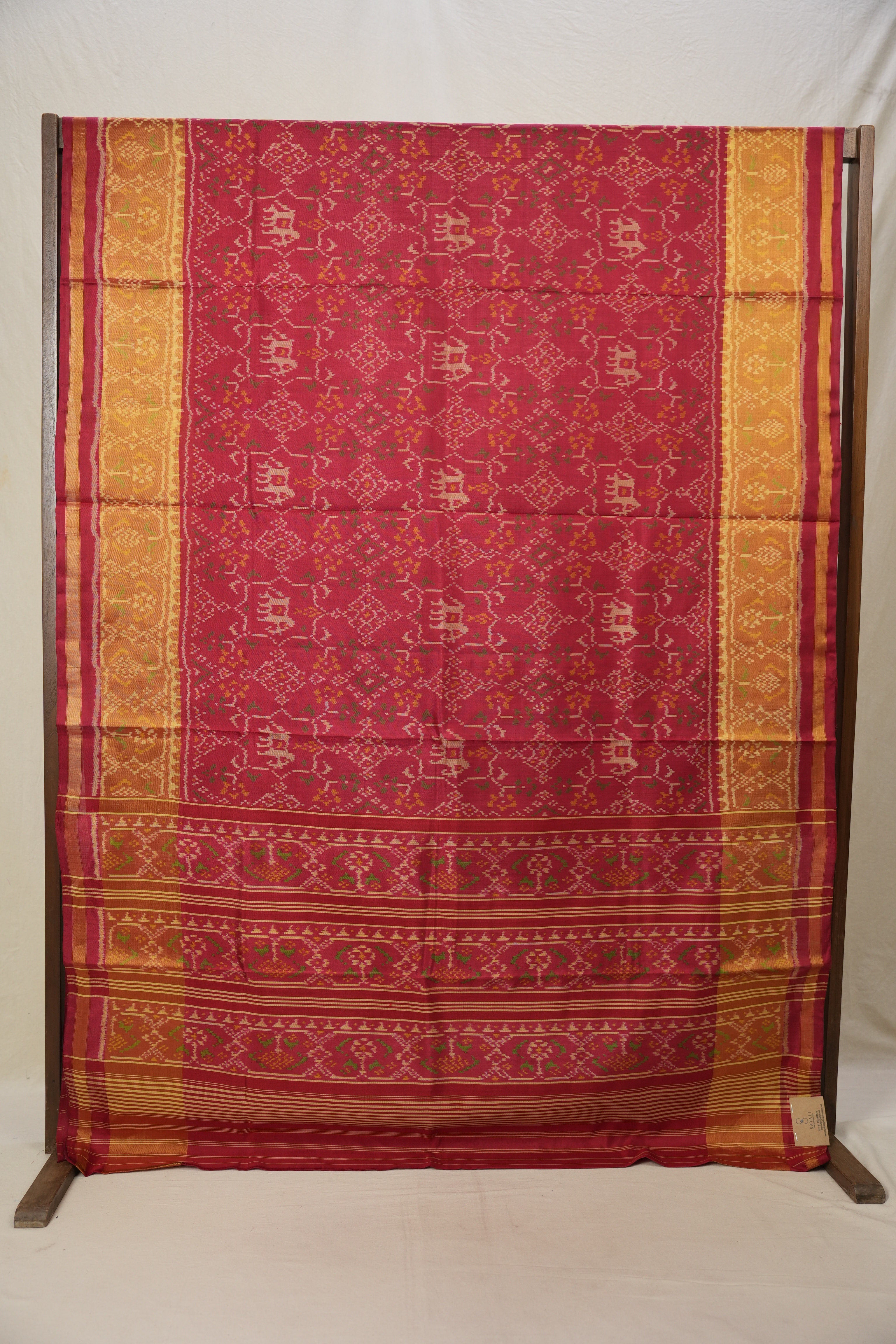 Maroon Red Rajkot Patola Silk Saree - SRMRRPSS495