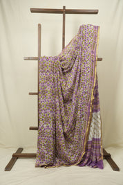 Purple HBP Georgette Saree - SRPHGS68