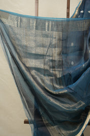 Peacock Blue Tissue Banarasi Silk Saree - SRPBTBSS40