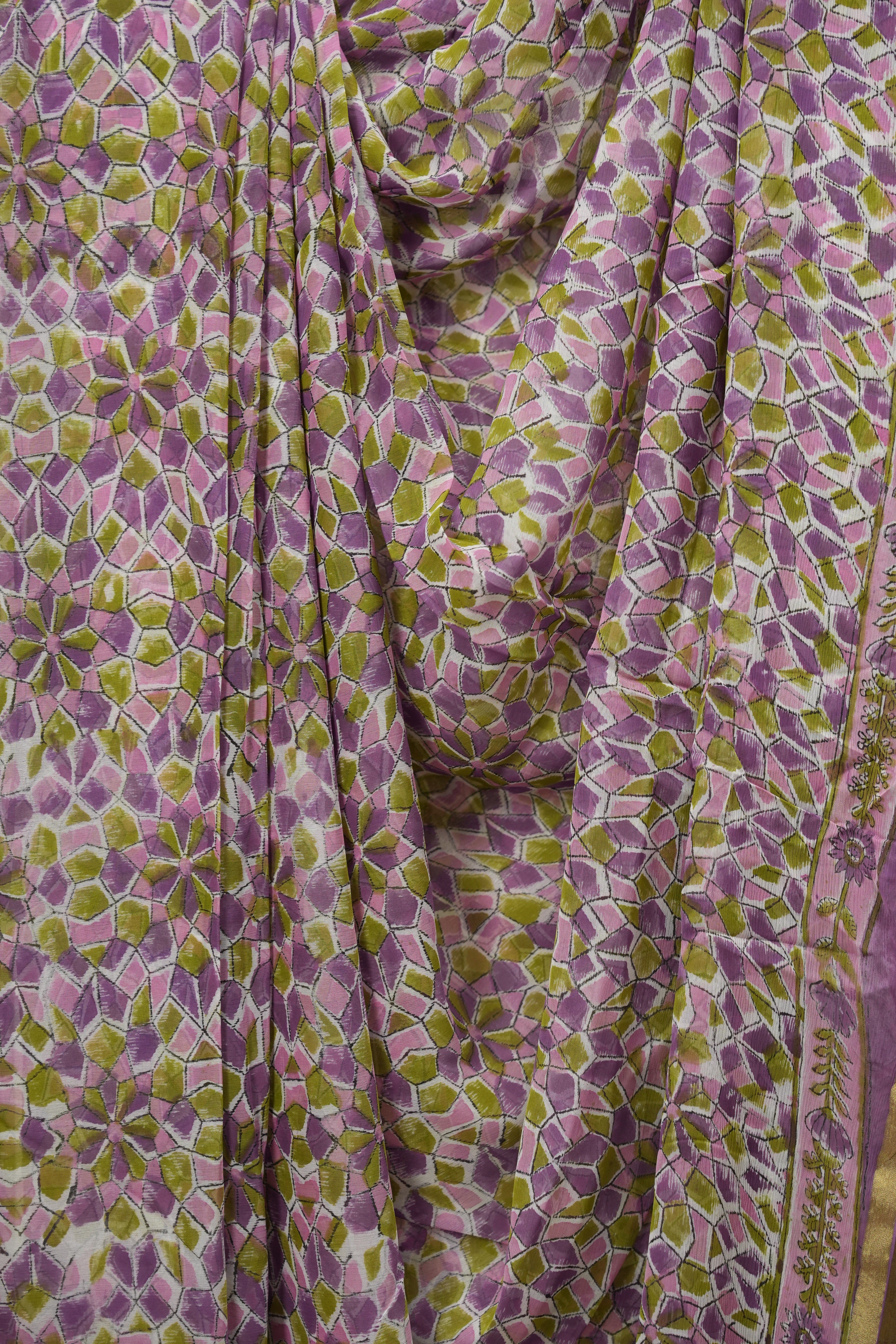Purple HBP Georgette Saree - SRPHGS68