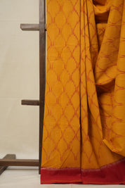 Turmeric Yellow Pochampalli Cotton Ikat Saree - SRTYPCIS604
