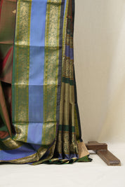 Two Tone Green Kanjeevaram Silk Saree-SRTTGKSS673