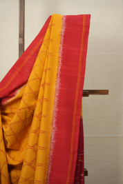 Turmeric Yellow Pochampalli Cotton Ikat Saree - SRTYPCIS604