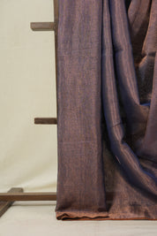 Blue Tissue Linen Jamdani Saree - SRPTLJS176