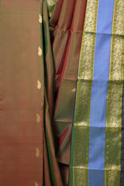 Two Tone Green Kanjeevaram Silk Saree-SRTTGKSS673