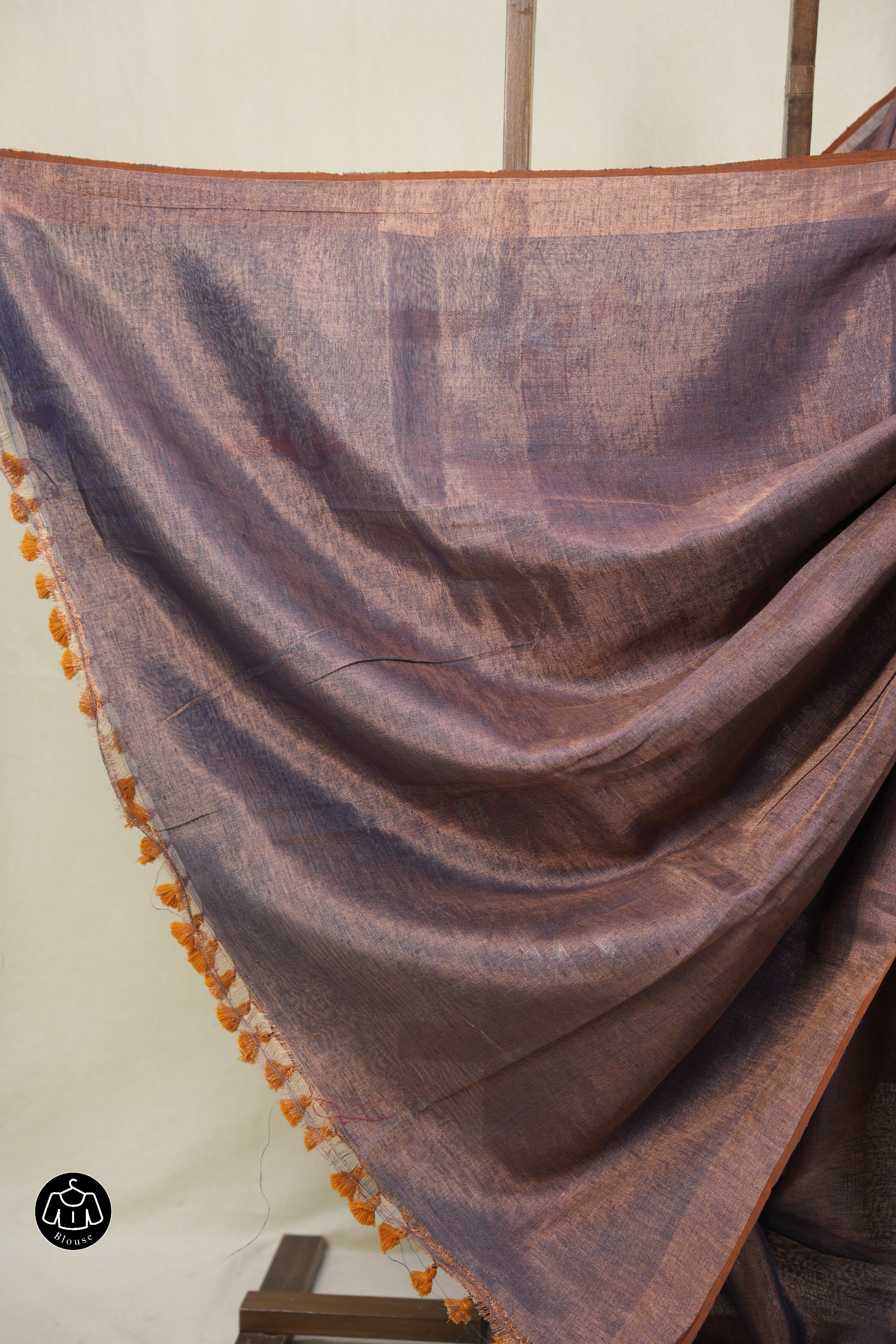Blue Tissue Linen Jamdani Saree - SRPTLJS176