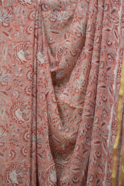 Peach HBP Georgette Saree - SRPHGS58