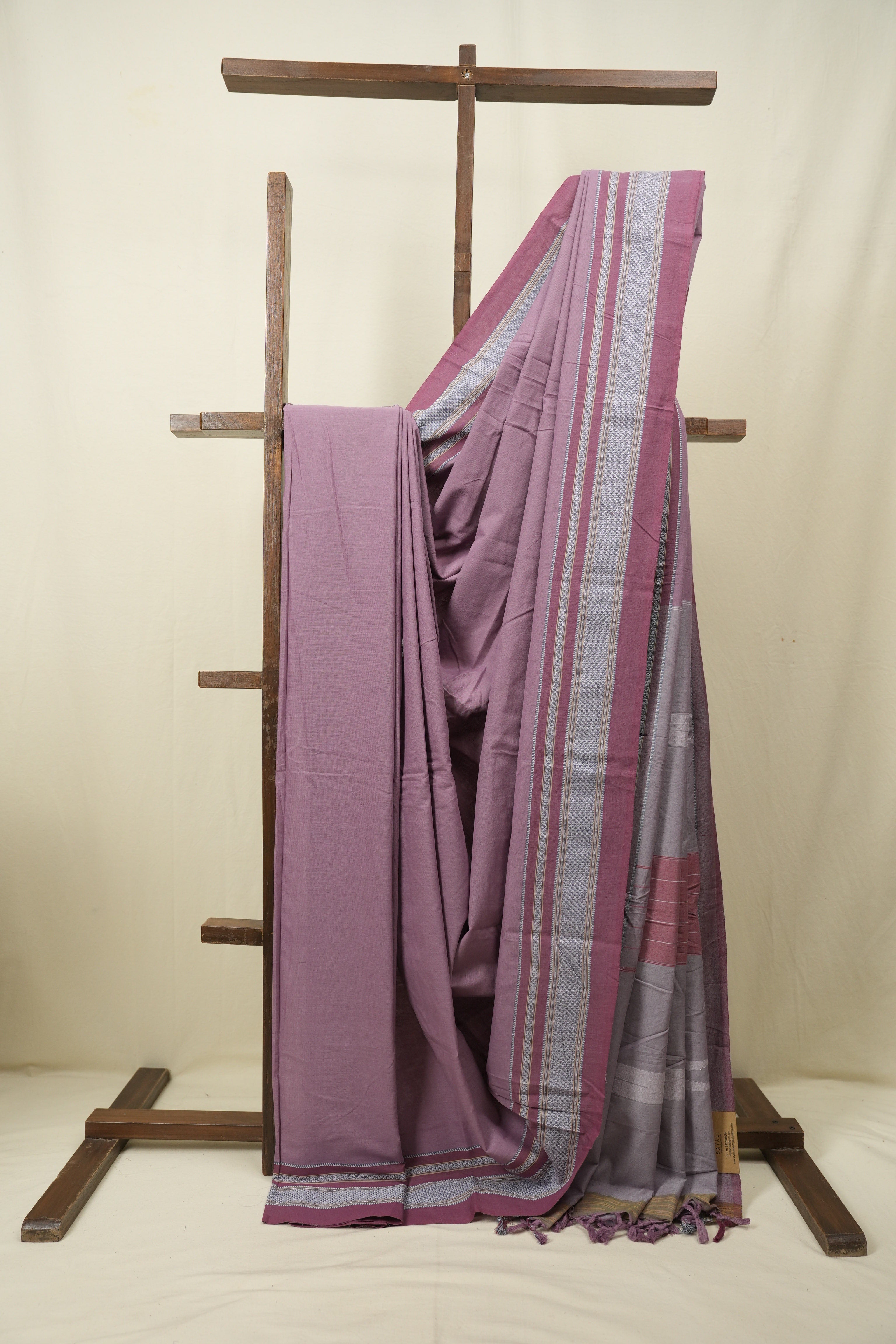 Lilac Cotton IIkal Saree - SRLCIS1125