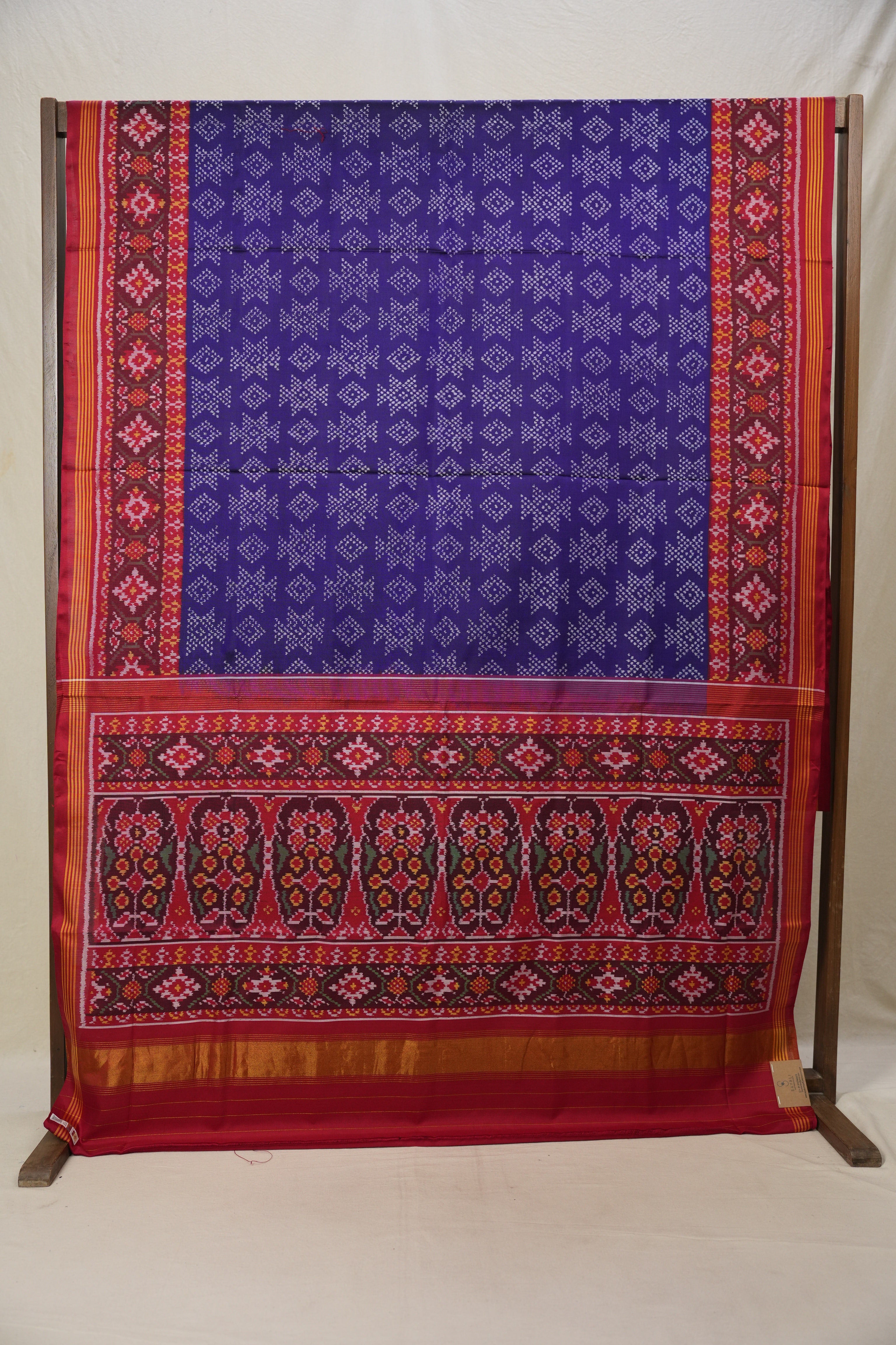 Navy Blue Rajkot Patola Silk Saree - SRNBRPSS543