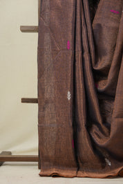 Purple Tissue Linen Jamdani Saree - SRPTLJS175