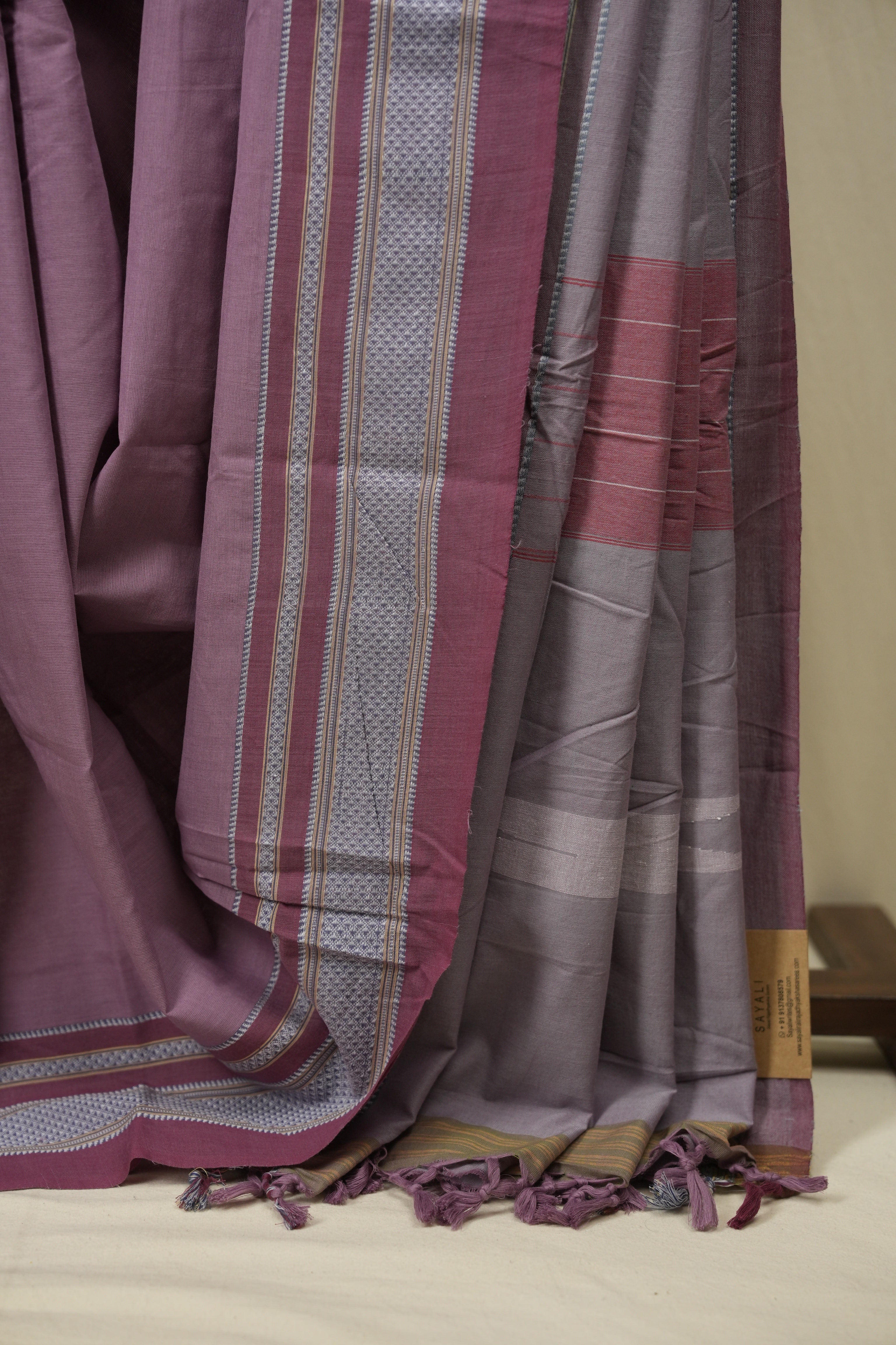 Lilac Cotton IIkal Saree - SRLCIS1125
