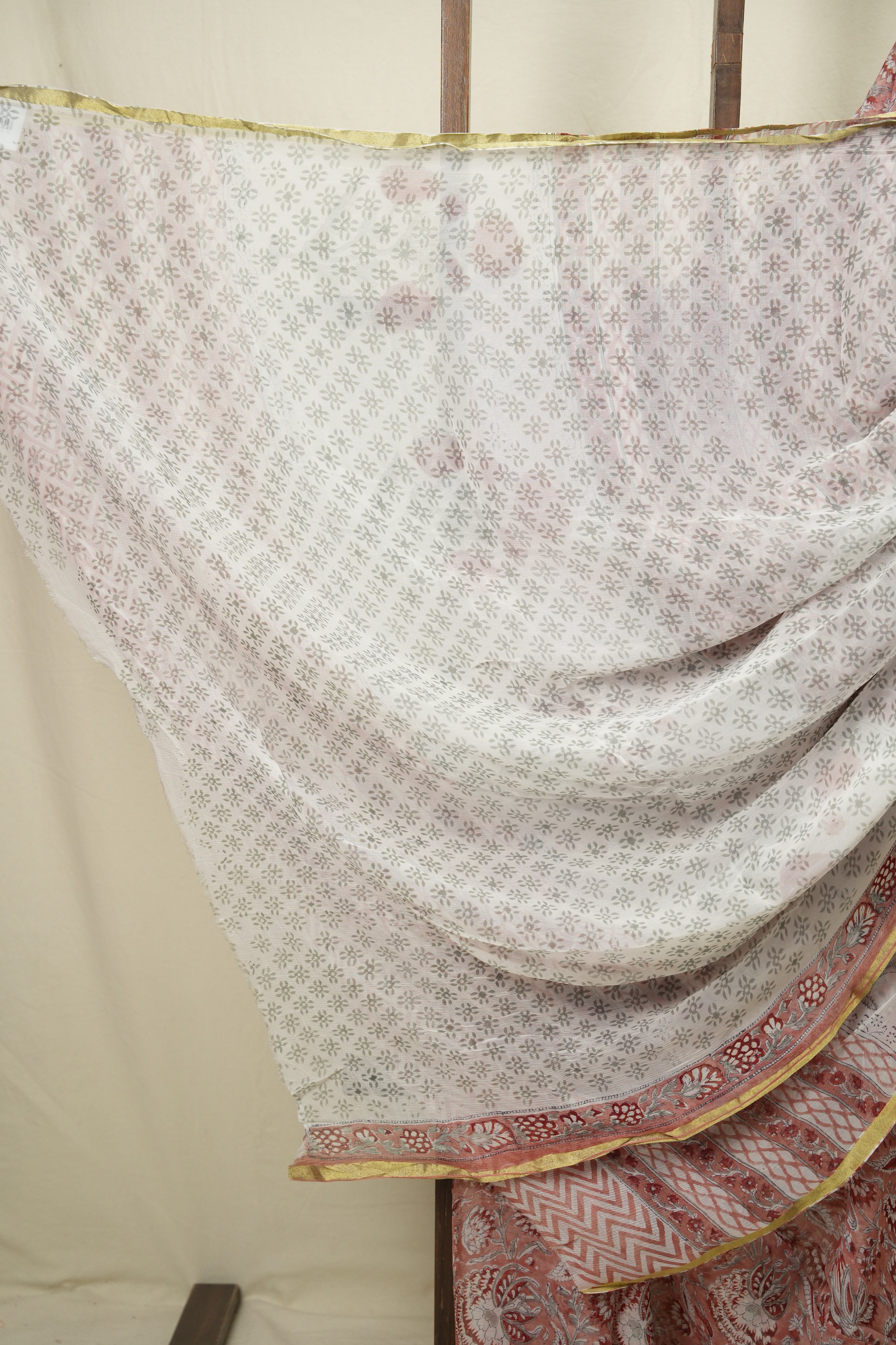 Peach HBP Georgette Saree - SRPHGS58