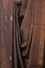 Purple Tissue Linen Jamdani Saree - SRPTLJS175