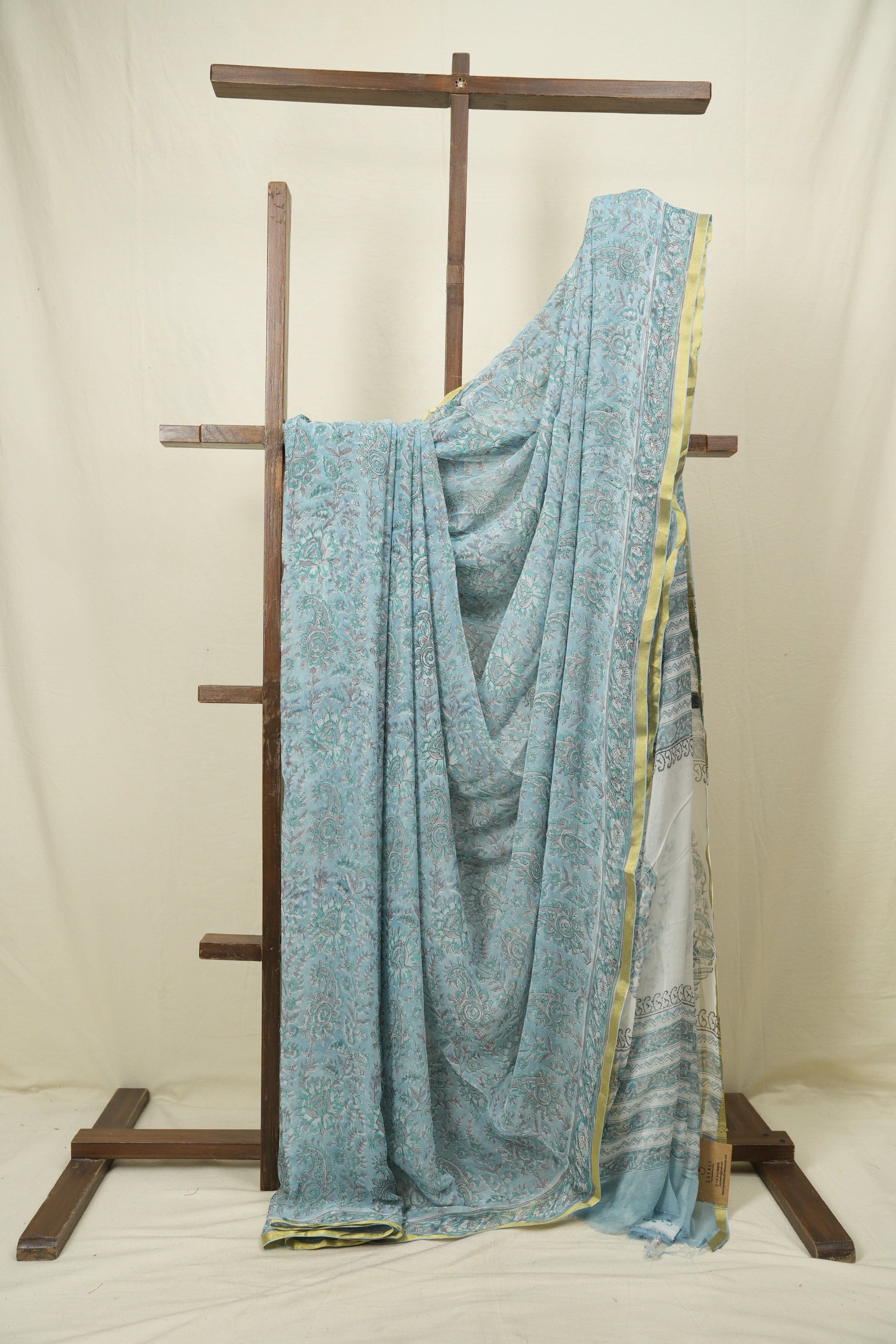 Blue HBP Georgette Saree - SRBGHGS52