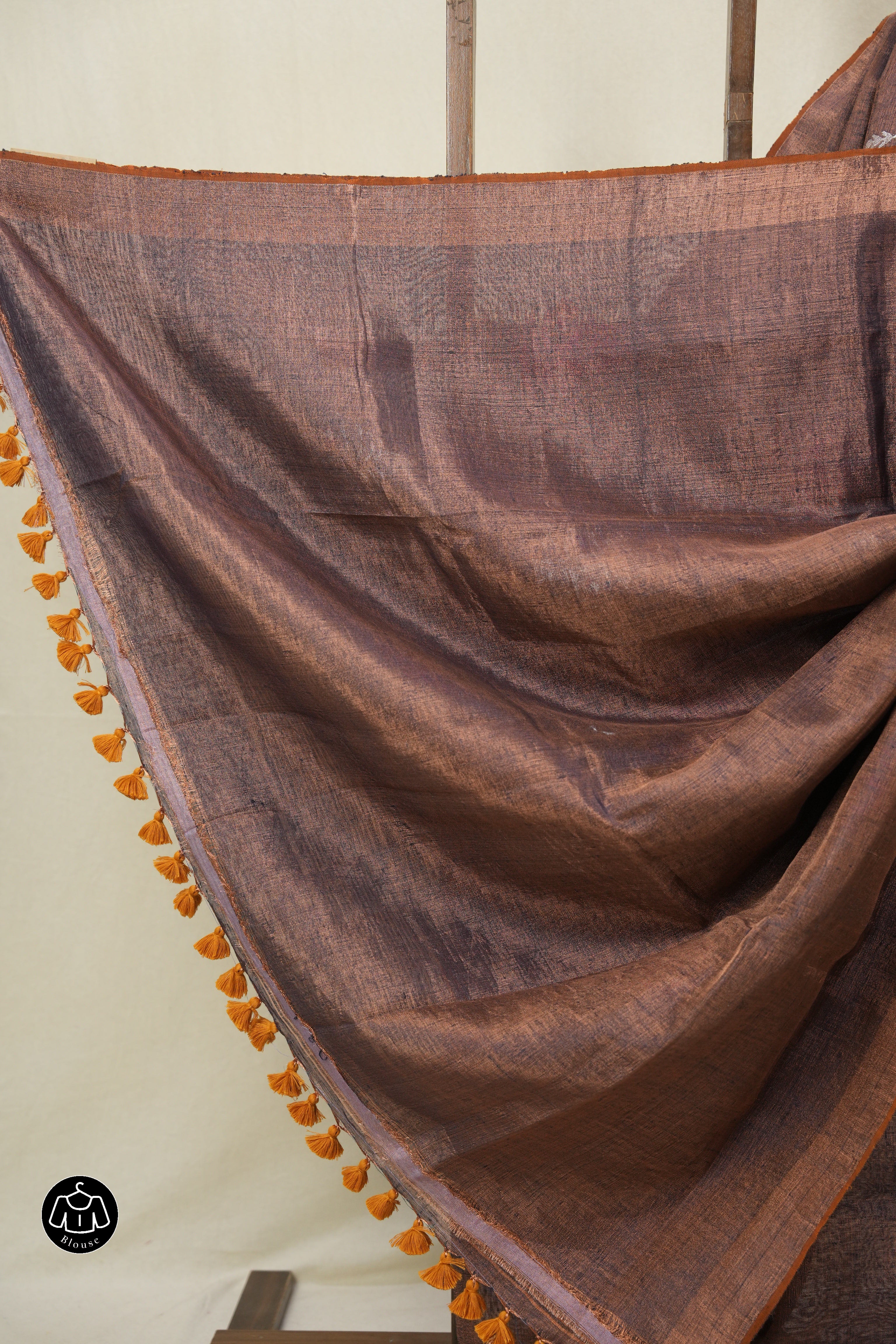 Purple Tissue Linen Jamdani Saree - SRPTLJS175