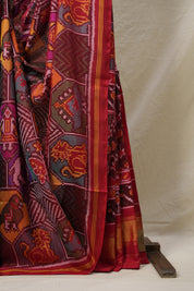 Multicolour Rajkot Patola Silk Saree - SRMRPSS553
