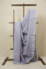 Lavendar Tissue Linen Jamdani Saree - SRLTLJS174
