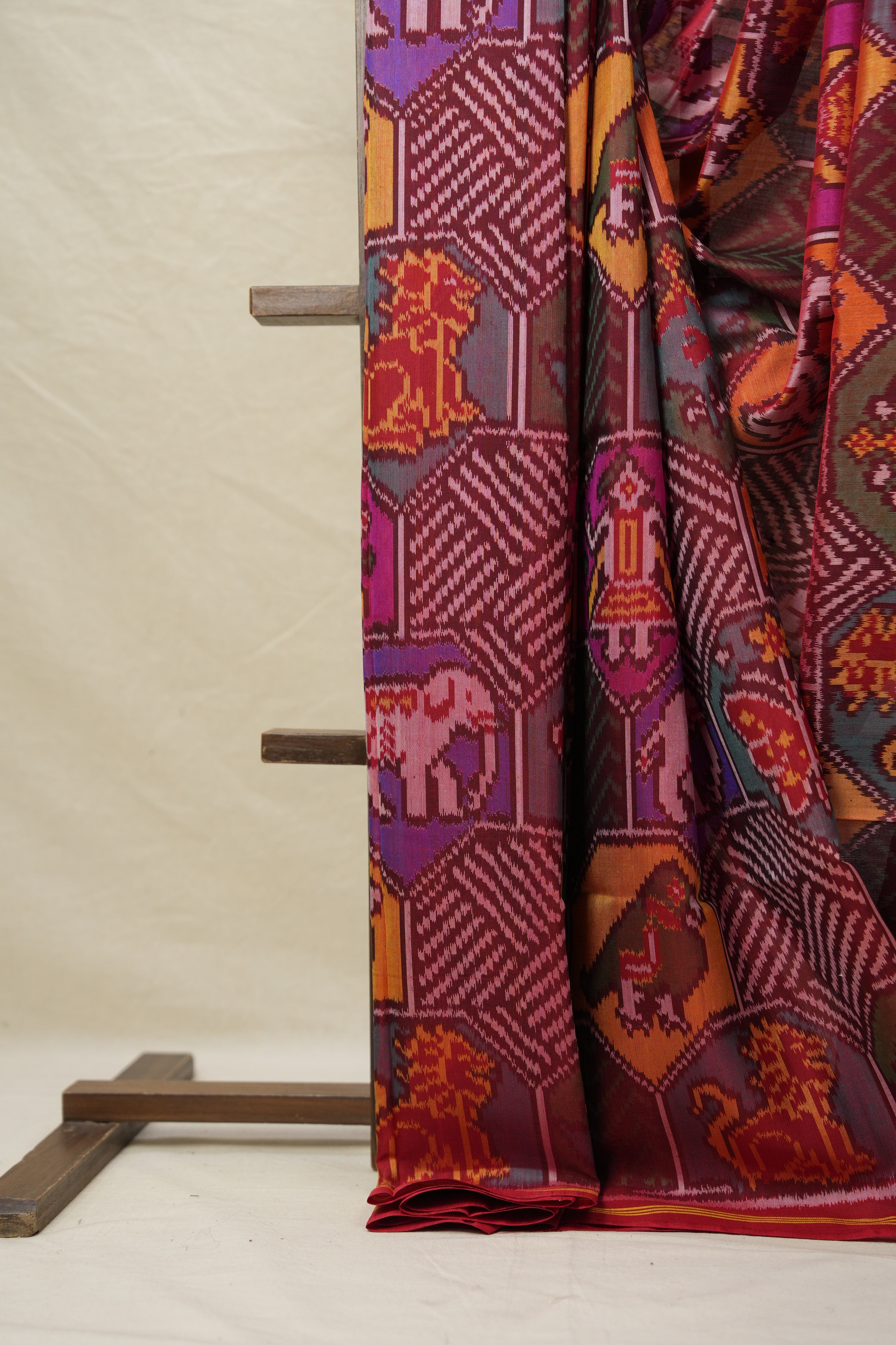 Multicolour Rajkot Patola Silk Saree - SRMRPSS553