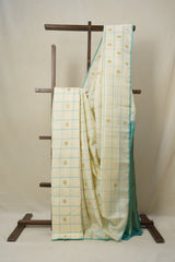 White Kanjivaram Silk Saree - SRWKSS926