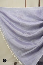 Lavendar Tissue Linen Jamdani Saree - SRLTLJS174