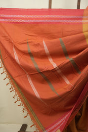 Mustard Cotton IIkal Saree - SRMCIS1137