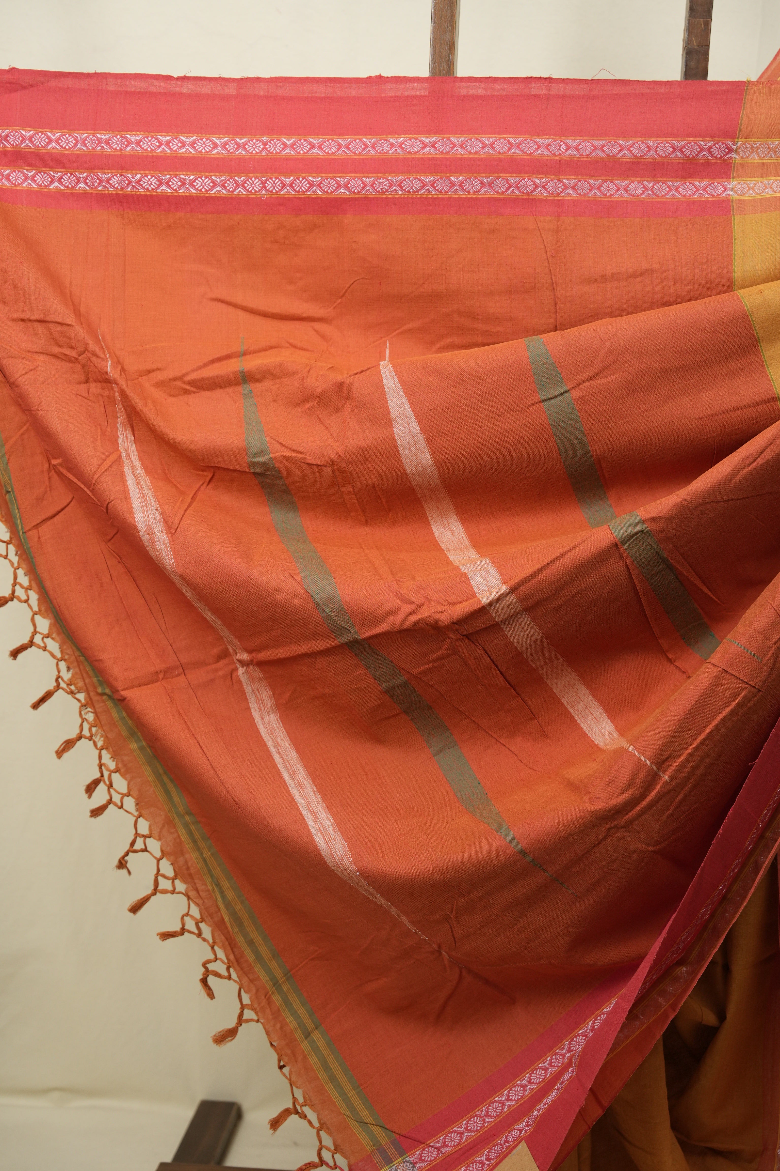 Mustard Cotton IIkal Saree - SRMCIS1137