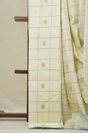 White Kanjeevaram Silk Saree - SRWKSS926