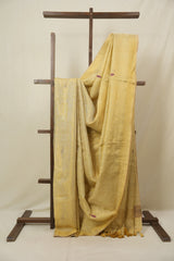 Golden Tissue Linen Jamdani Saree - SRGTLJS173