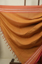Mustard Cotton IIkal Saree - SRMCIS1137